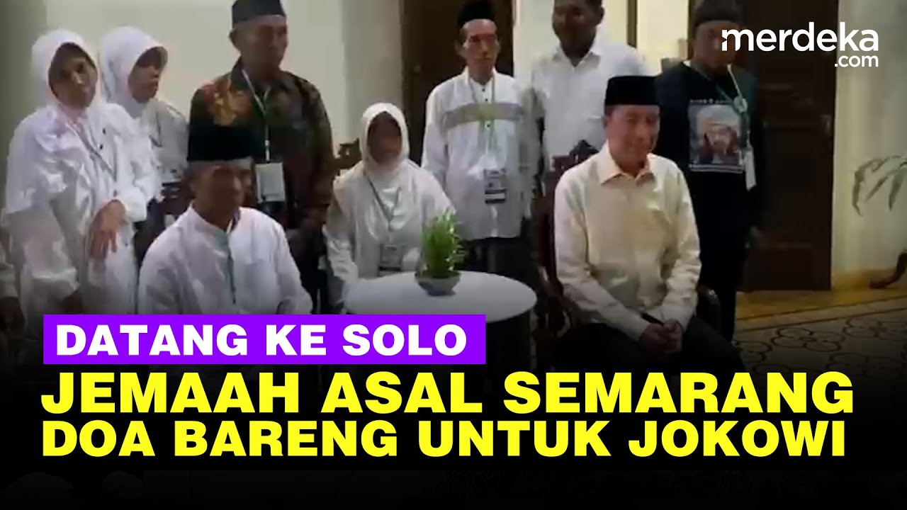 Momen Ratusan Warga NU Asal Semarang Datang ke Solo, Doakan Jokowi Sehat & Panjang Umur