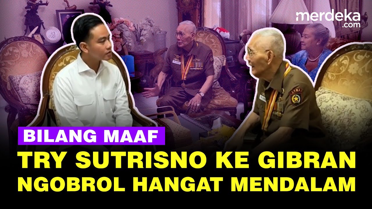 Jenderal Sepuh TNI Try Sutrisno sampai Bilang Maaf, Ngobrol Hangat Mendalam dengan Gibran