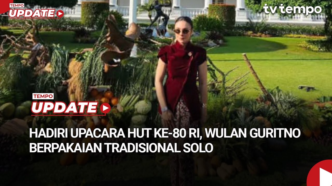 Hadiri Upacara HUT ke-80 RI, Wulan Guritno Mengenakan Pakaian Tradisional Solo