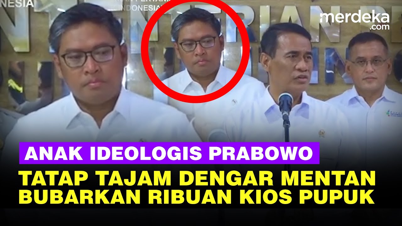 Youtube Thumnail image of : Tatap Tajam Wamen Anak Ideologis Prabowo saat Mentan Amran Ngamuk Bubarkan Ribuan Kios Pupuk
