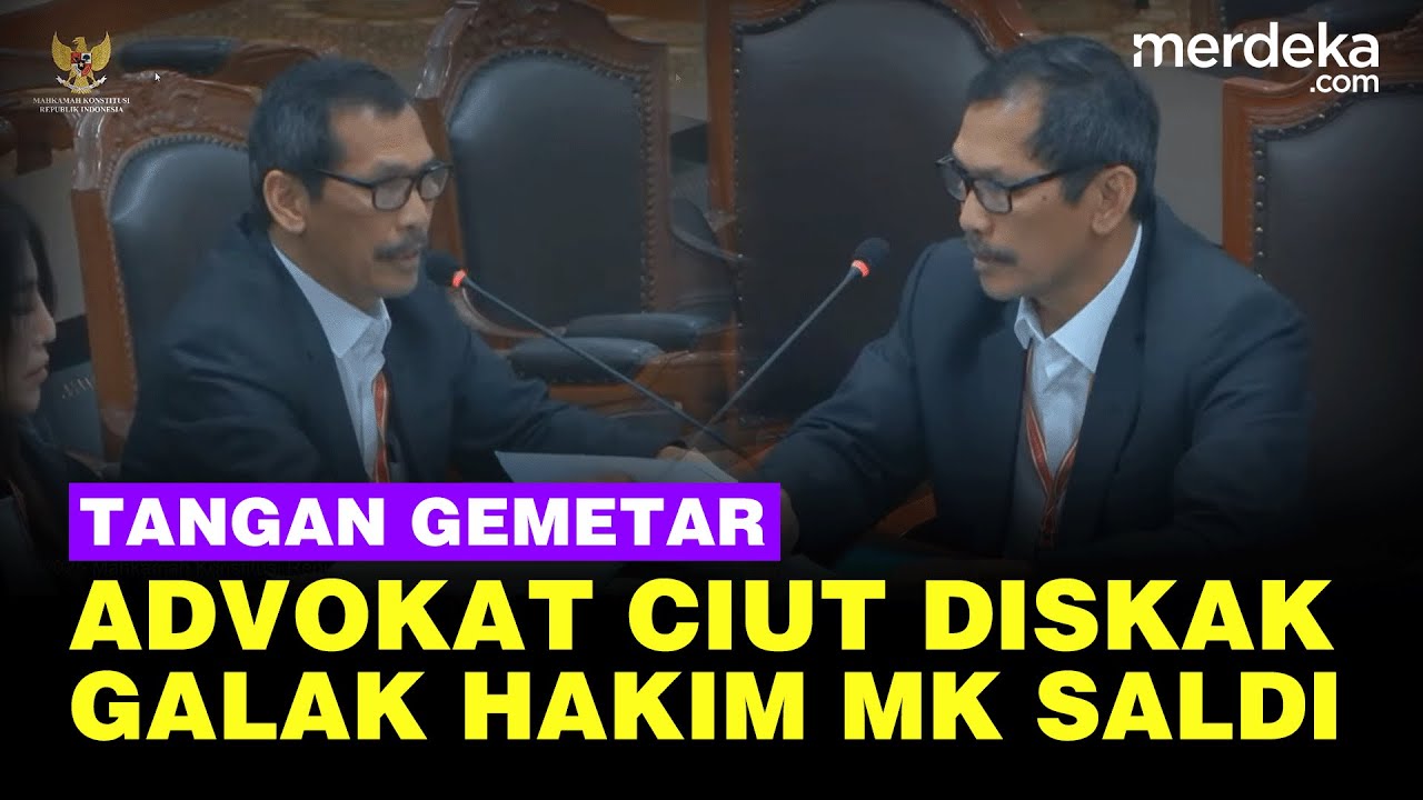 Youtube Thumnail image of : Galak Hakim MK Saldi Isra Skak Advokat sampai Gemetar, Cecar Kerugian Singgung Ijazah