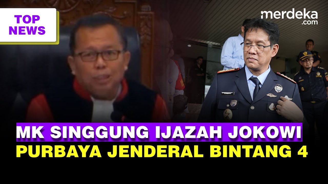 Youtube Thumnail image of : Telak! Hakim Ungkit Ijazah Jokowi & Gibran di MK | Sangar Purbaya Gaya Mirip Jenderal