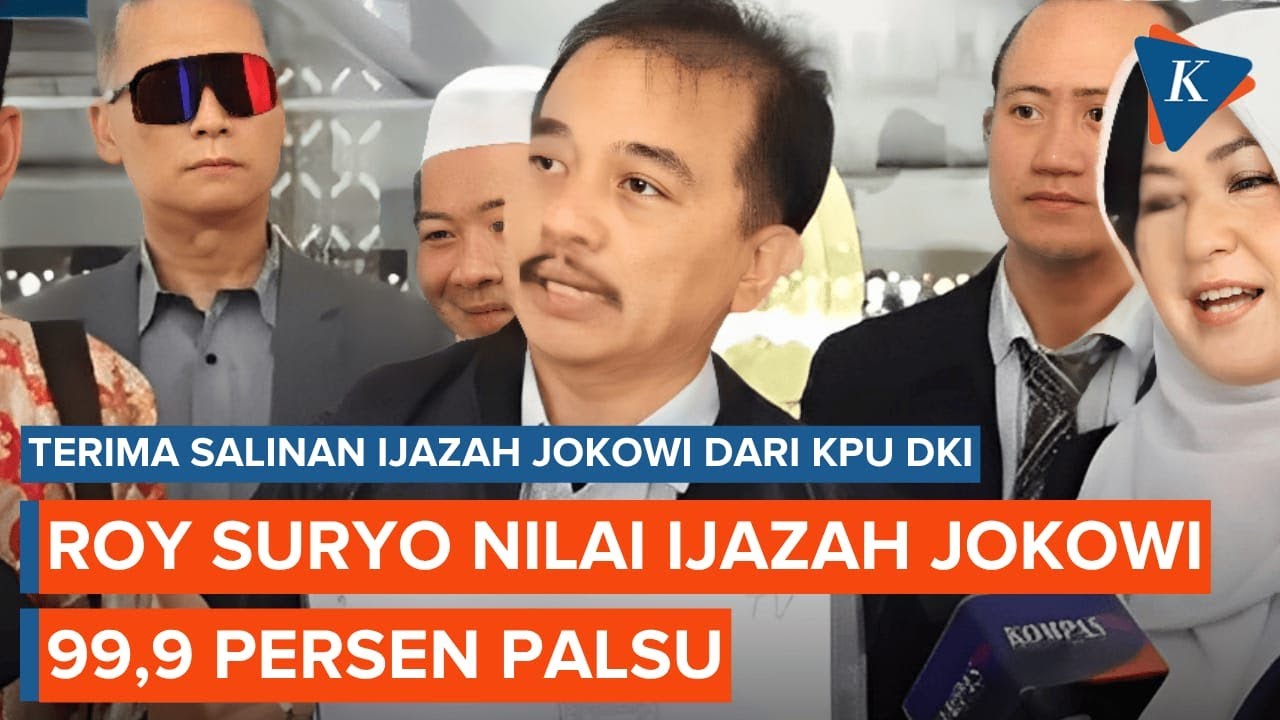 Youtube Thumnail image of : Dapat Salinan Ijazah Jokowi dari KPU DKI, Roy Suryo: 99,9 Persen Palsu