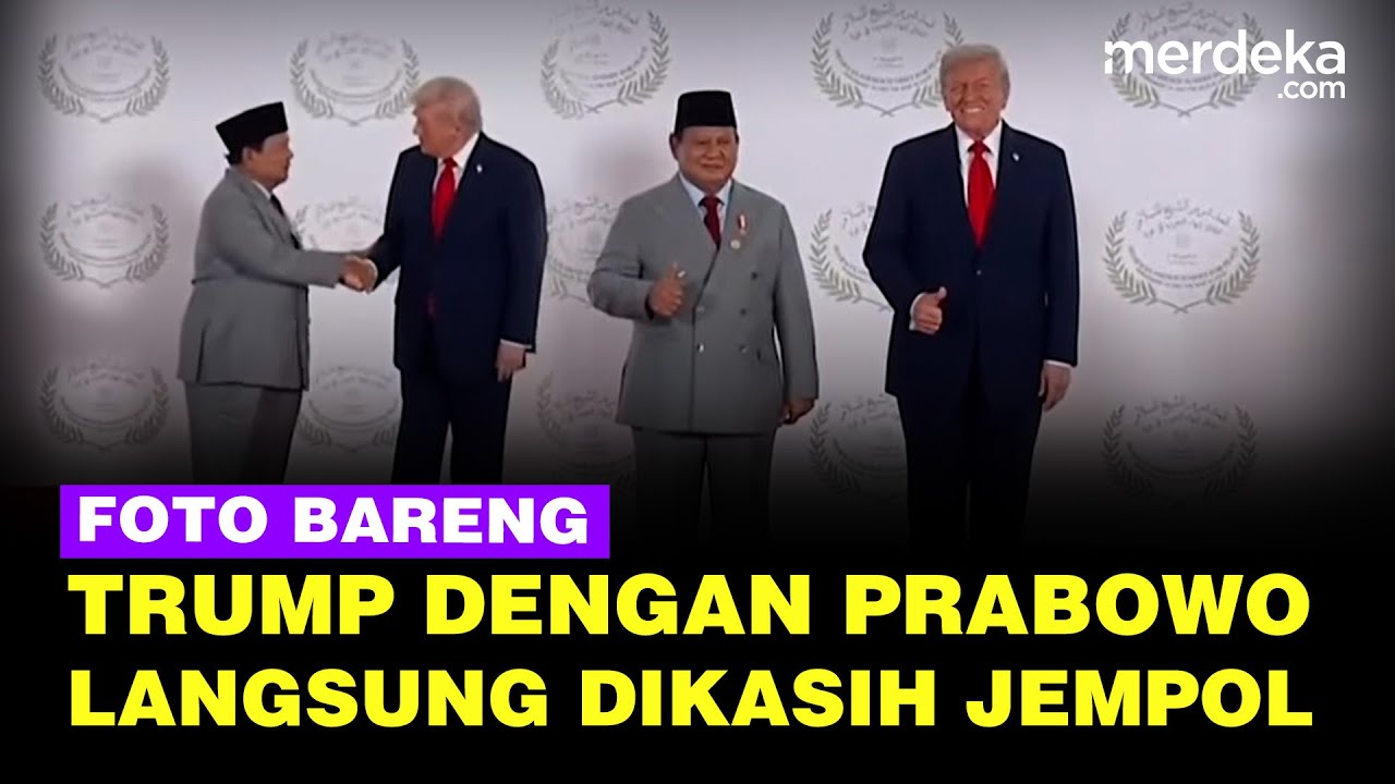 Youtube Thumnail image of : Trump dan Prabowo Foto Bareng, Langsung Dikasih Jempol