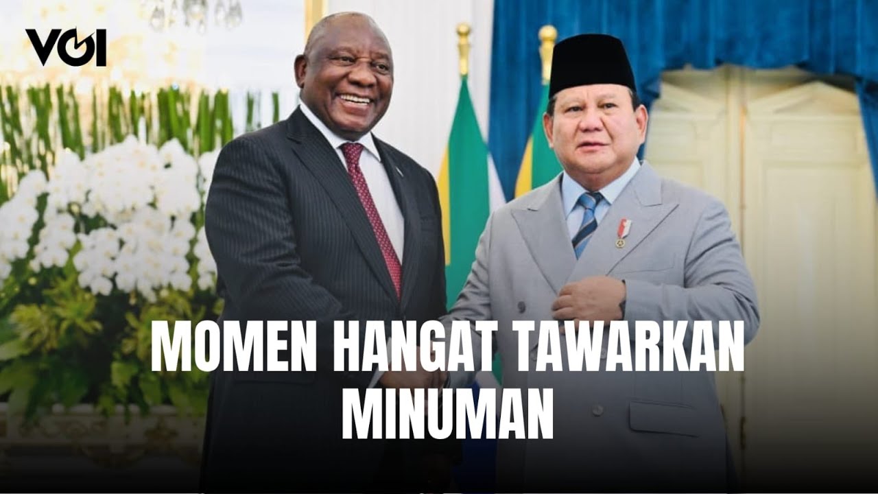 Youtube Thumnail image of : Momen Hangat Presiden Prabowo Menikmati Kopi Pahit Bersama Presiden Afsel Cyril Ramaphosa