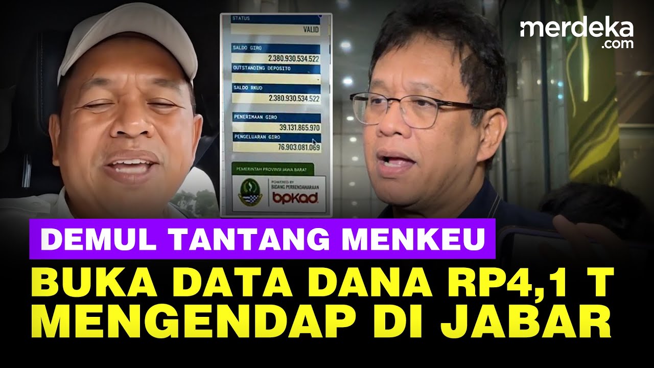 Demul Tantang Menkeu Purbaya Buka Data Dana Mengendap di Jabar Rp4,1 Triliun