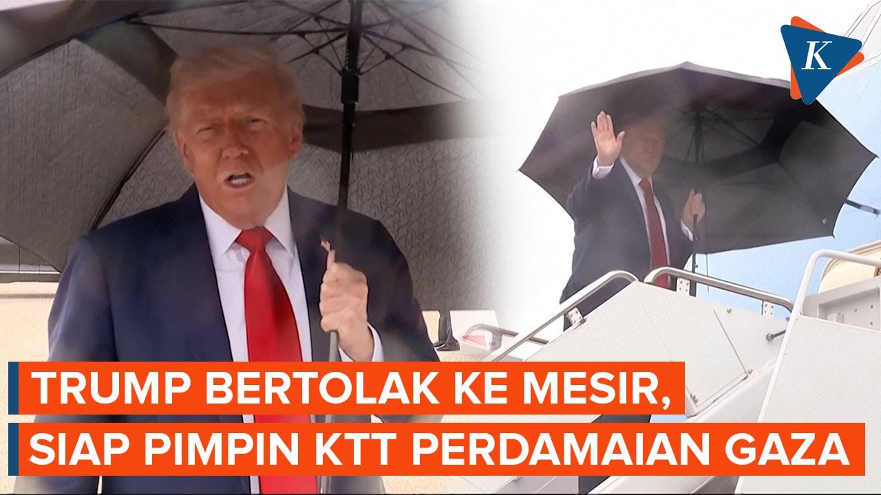 Youtube Thumnail image of : Berangkat ke KTT Perdamaian Gaza, Trump: Ini Adalah Peristiwa yang Sangat Istimewa