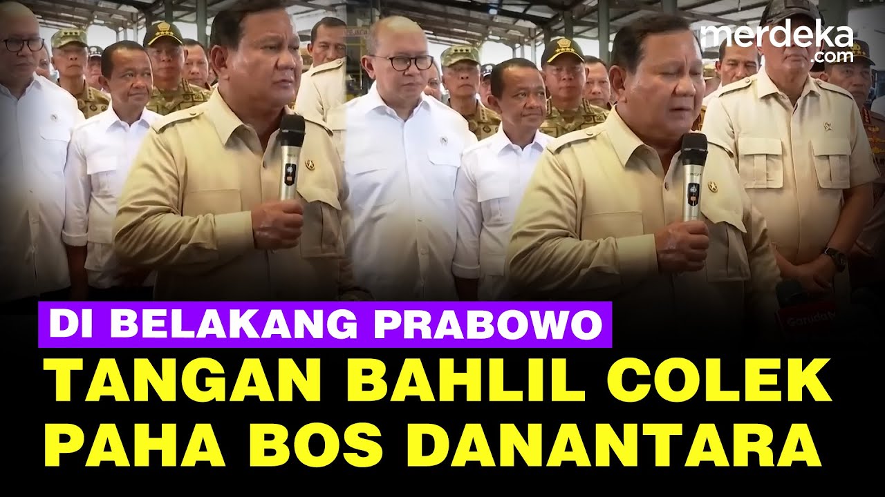 Youtube Thumnail image of : Tangan Bahlil Colek Paha Bos Danantara saat Prabowo Ungkap Kerugian Rp300 T Akibat Tambang