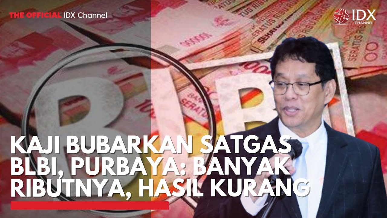 Youtube Thumnail image of : Kaji Bubarkan Satgas BLBI, Purbaya: Banyak Ributnya, Hasilnya Nggak Banyak Amat | IDXC UPDATE