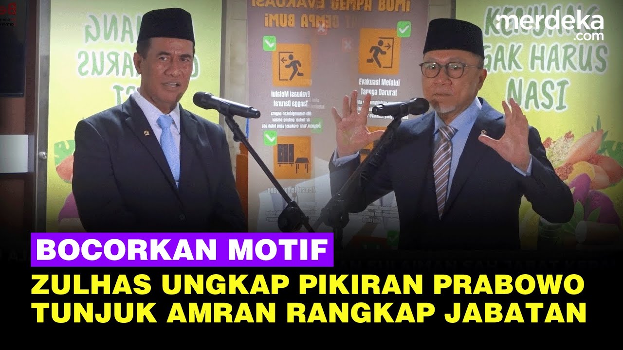 Youtube Thumnail image of : Zulhas Buka-bukaan Motif Prabowo Tunjuk Mentan Amran Rangkap Jabatan Kepala Bapanas