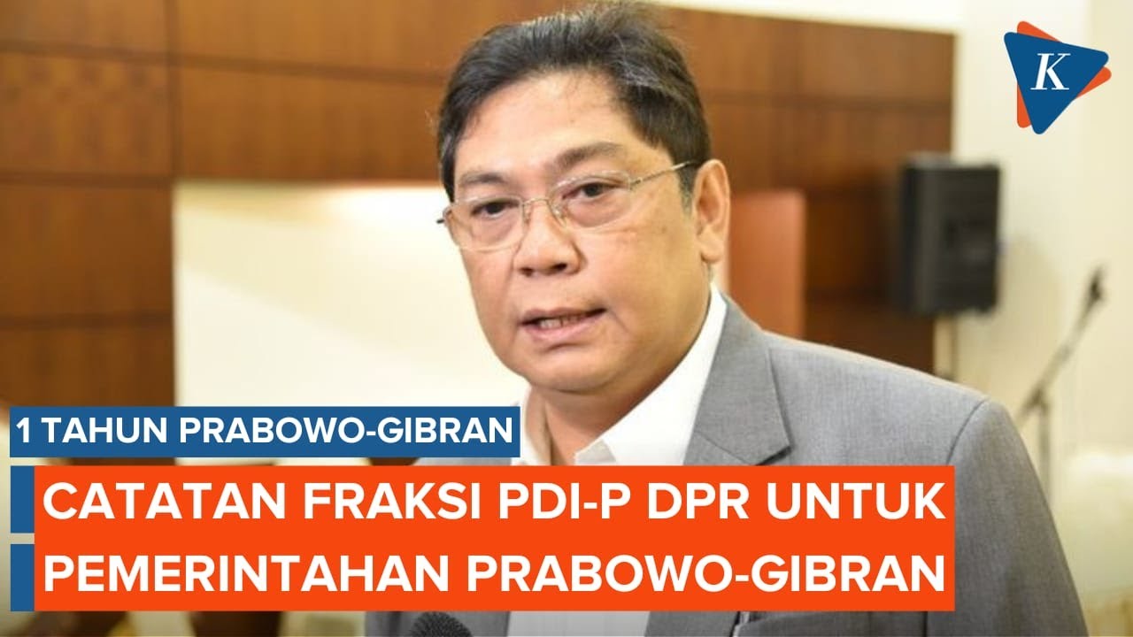 Youtube Thumnail image of : Pujian dan Catatan Fraksi PDI-P untuk 1 Tahun Prabowo-Gibran