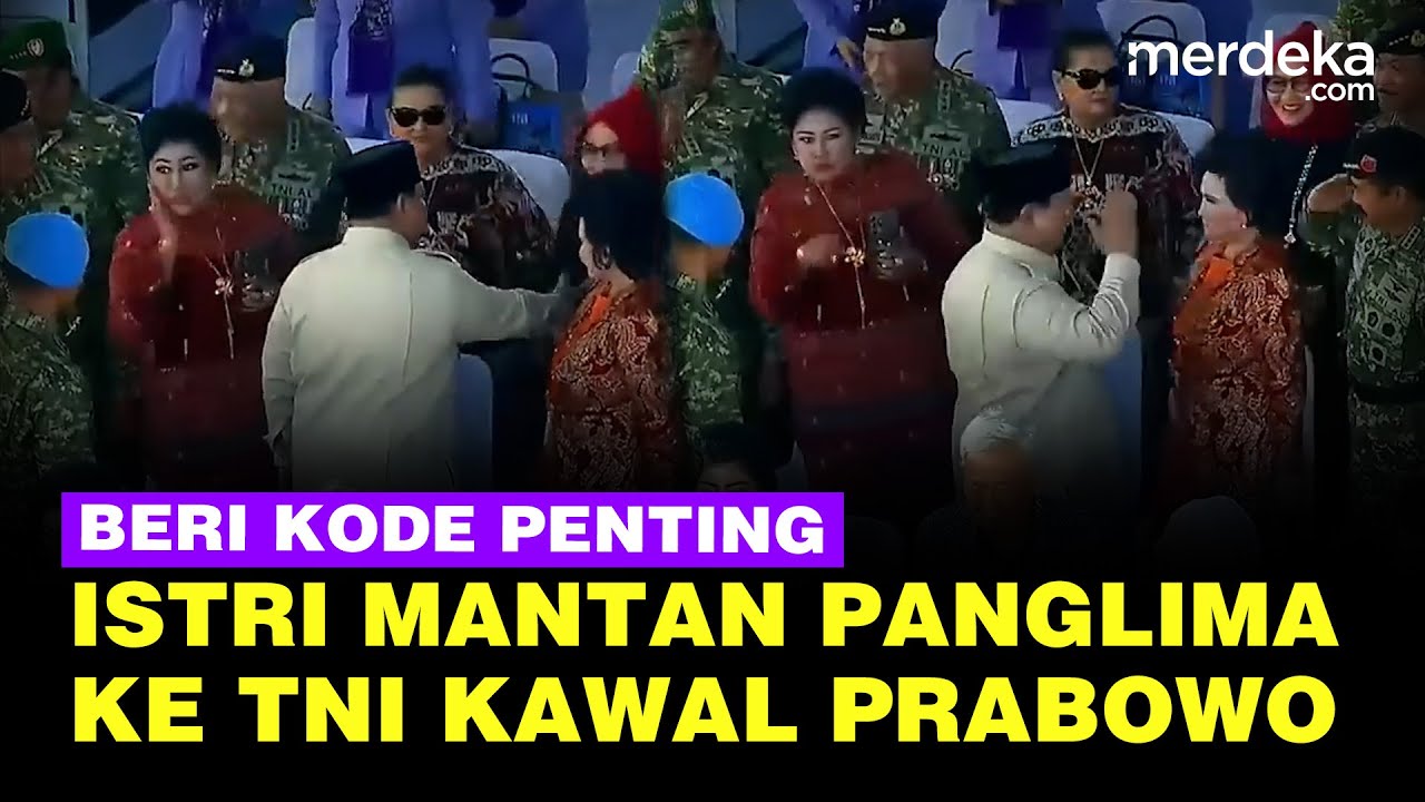 Youtube Thumnail image of : Beri Kode Penting! Perwira Polisi Istri Eks Panglima TNI ke Anggota TNI Kawal Prabowo di Monas