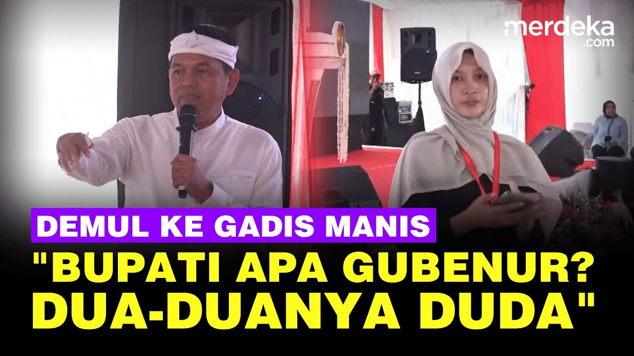 Youtube Thumnail image of : Meriah Demul Tanya Gadis Manis Indramayu: Pilih Bupati Apa Gubernur? Dua-Duanya Duda
