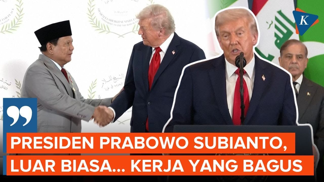 Youtube Thumnail image of : Prabowo Dijuluki "The Incridible Man", Trump Puji Indonesia di KTT Perdamaian Gaza
