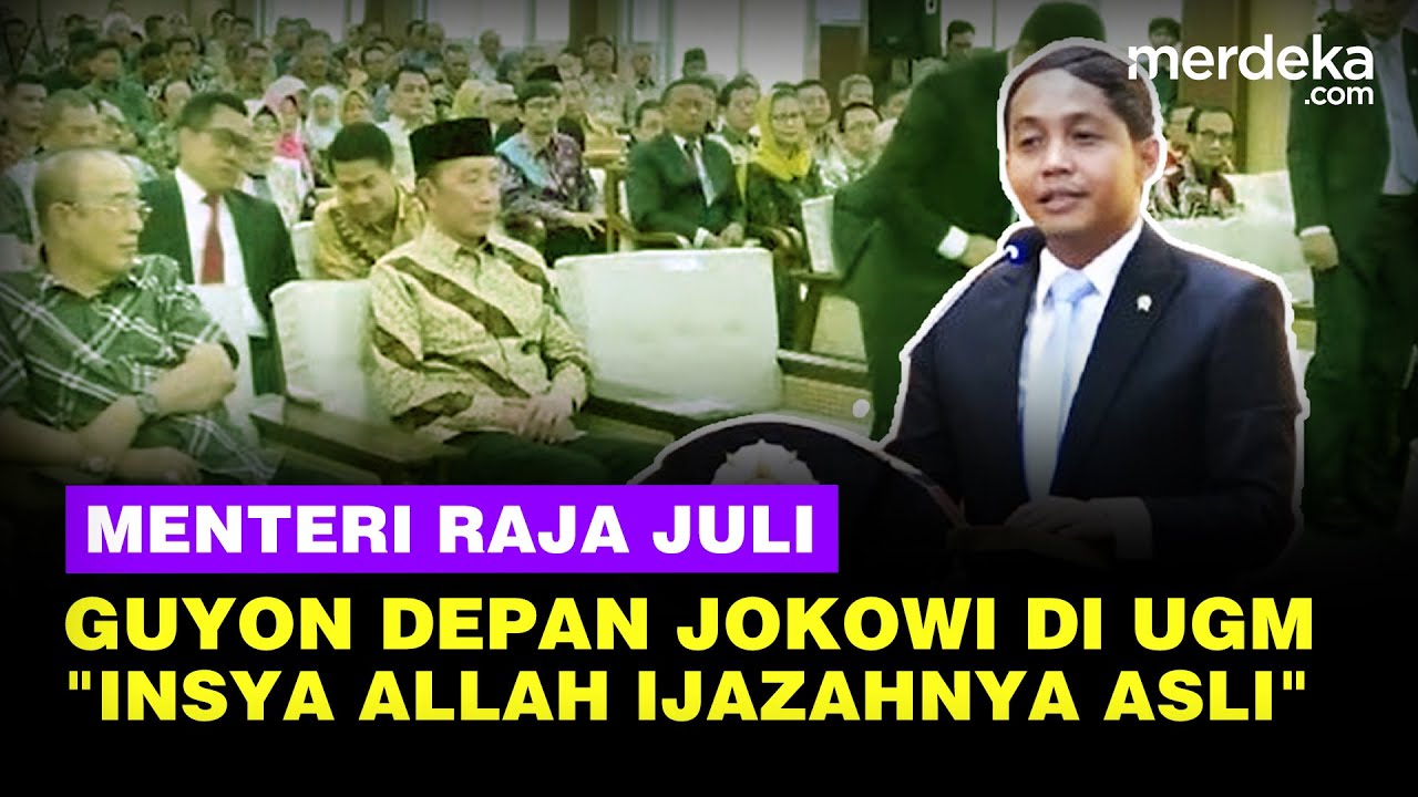Youtube Thumnail image of : Guyon Menhut Raja Juli Depan Jokowi di UGM: Wamen Rohmat Alumni Kehutanan, Insya Allah Ijazah Asli