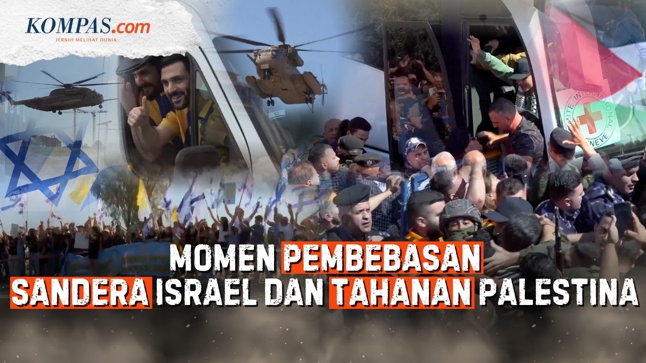 Youtube Thumnail image of : Serba-serbi Pembebasan Sandera: Israel Jemput dengan Helikopter, Palestina Pakai Bus