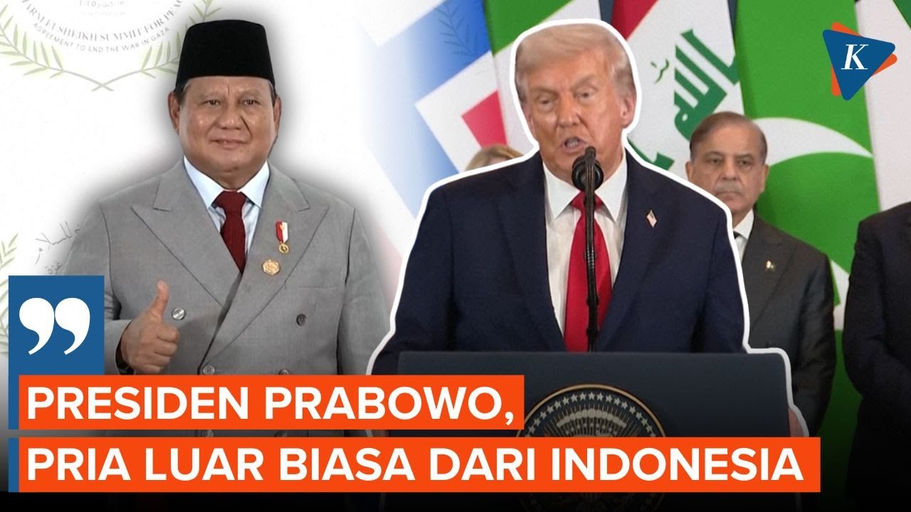 Youtube Thumnail image of : Detik-detik Prabowo Dipuji Trump di Depan Pemimpin Dunia saat KTT Perdamaian Gaza