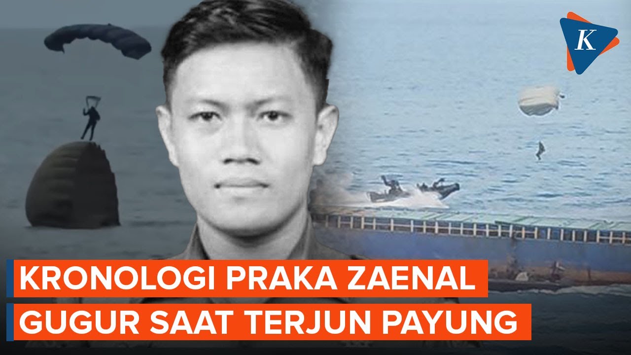 Youtube Thumnail image of : Kronologi Gugurnya Praka Marinir Zaenal saat Terjun Payung Jelang HUT TNI ke-80
