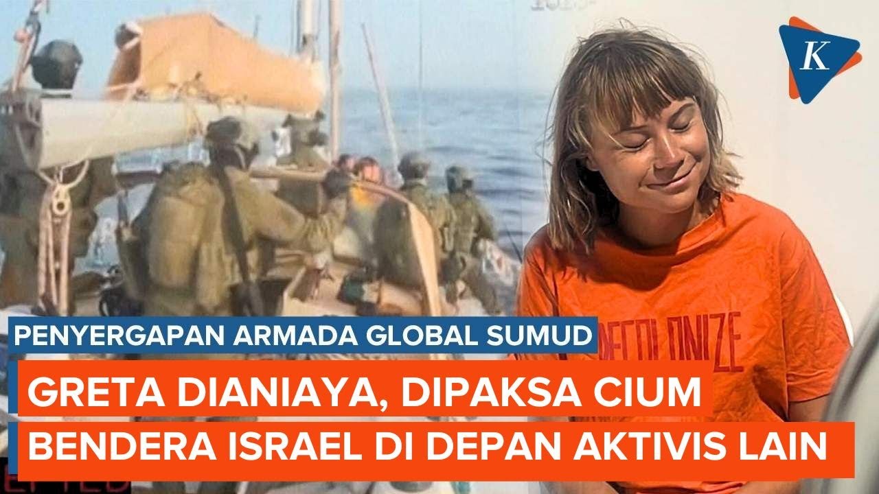 Youtube Thumnail image of : Aktivis Greta Thunberg Disiksa Israel, Dipaksa Cium Bendera "Bintang Daud"