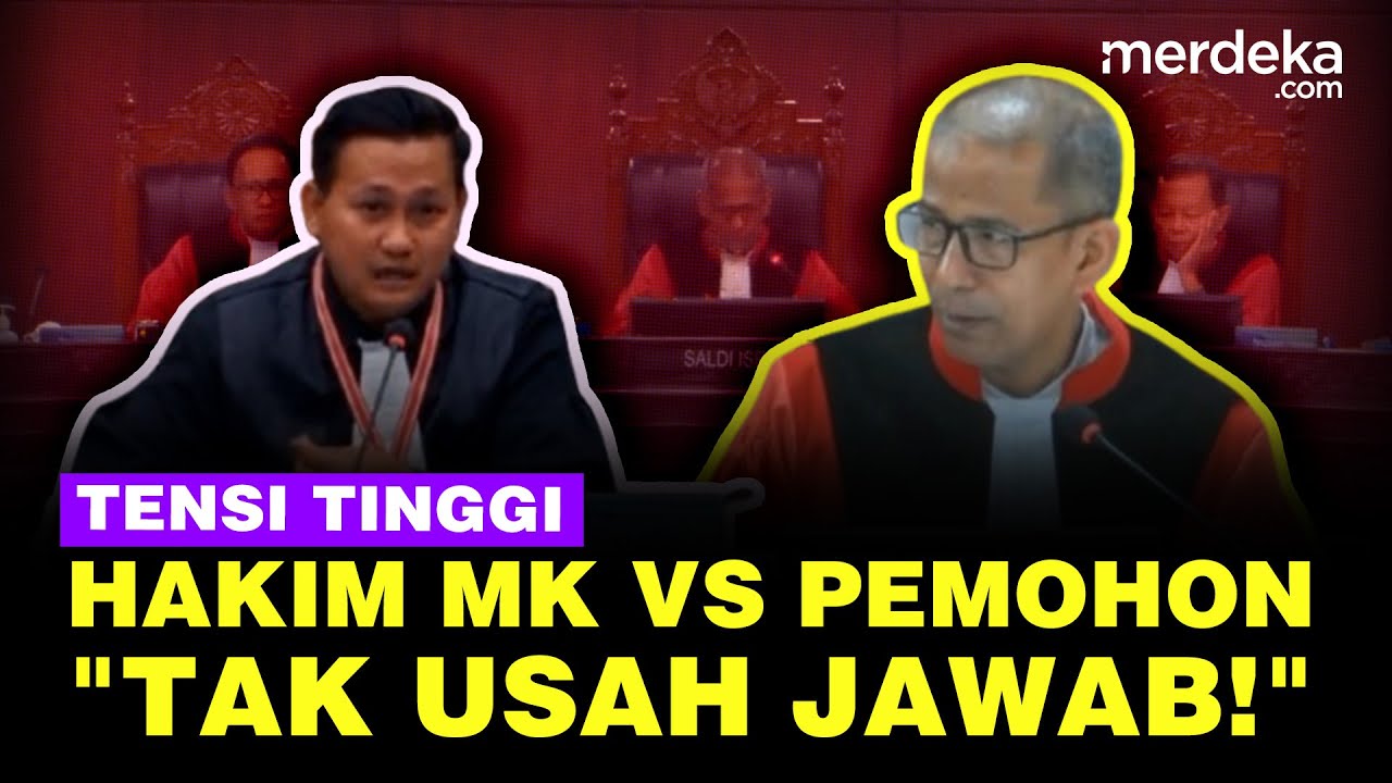 Youtube Thumnail image of : Tensi Tinggi! Hakim MK Saldi Isra dengan Pemohon Revisi UU Kepolisian: Tidak Usah Anda Jawab!