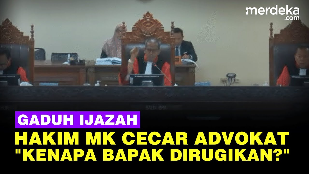 Youtube Thumnail image of : Gaduh Ijazah Pejabat Sampai di MK, Hakim Saldi Isra Cecar Advokat: Kenapa Dirugikan?!
