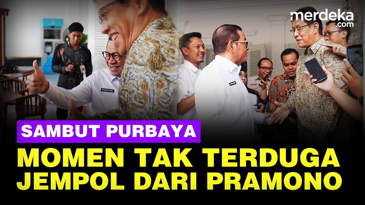 Youtube Thumnail image of : Aksi Tak Terduga Jempol Gubernur Pramono Sambut Menkeu Purbaya di Balai Kota Jakarta