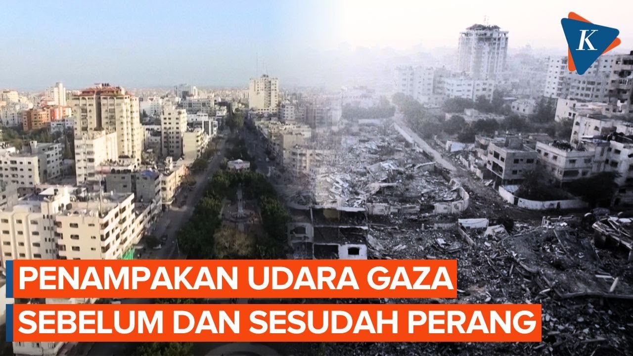 Youtube Thumnail image of : Penampakan Jalur Gaza Sebelum dan Sesudah Serangan Israel