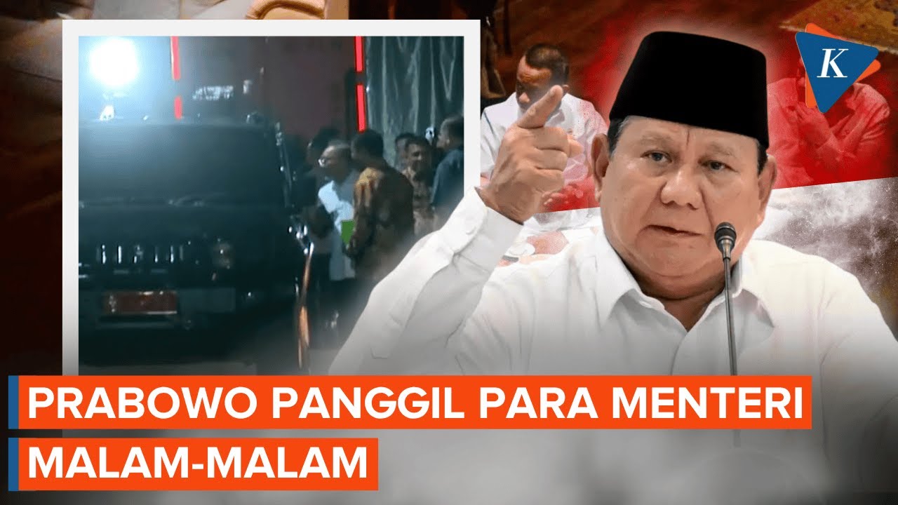 Youtube Thumnail image of : Prabowo Kumpulkan Menteri di Kertanegara Malam-malam, Ada Apa?
