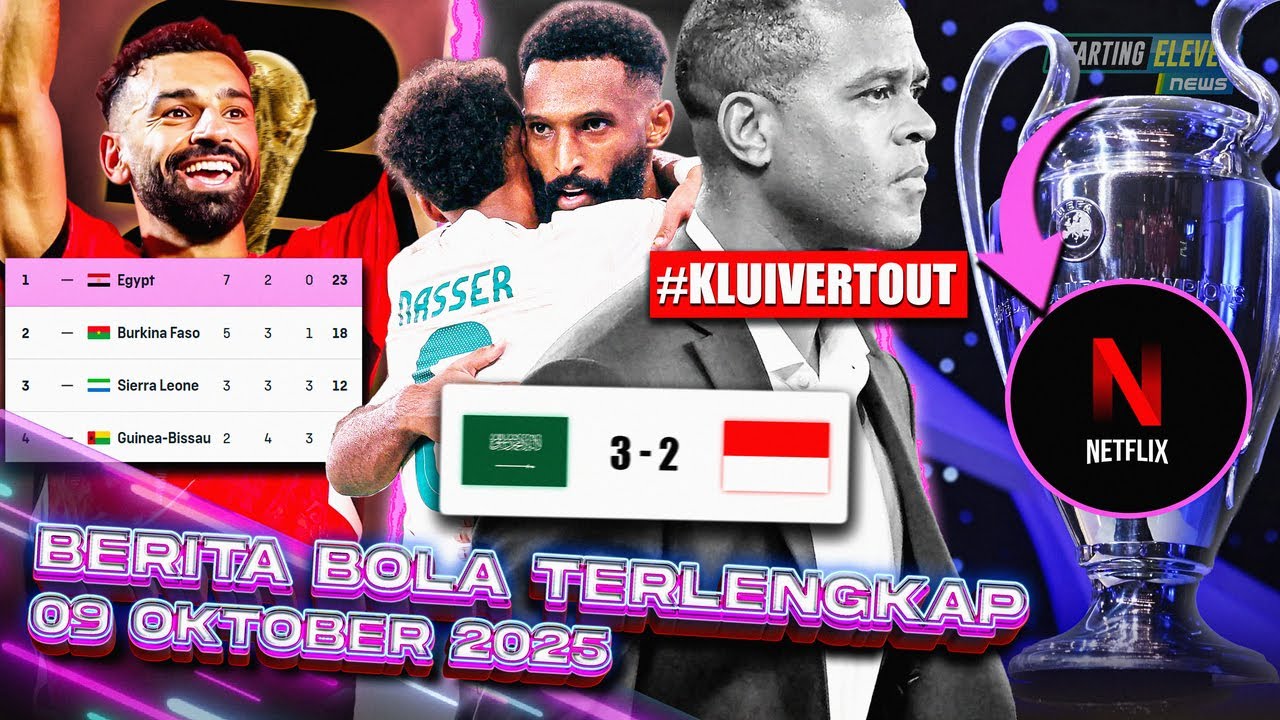 Youtube Thumnail image of : Indo KALAH, Saatnya #KluivertOUT? 🤔 Mesir ke Piala Dunia 2026! 🥳 UCL TAYANG di Netflix | Berita Bola