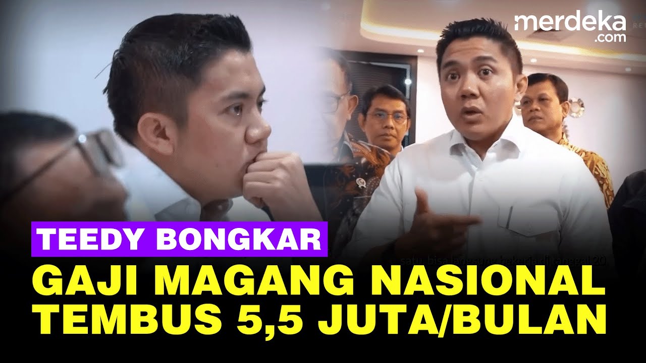 Youtube Thumnail image of : Teddy Blak-blakan Gaji Magang Nasional Sesuai UMP, Jakarta Tembus Rp5,5 Juta/Bulan