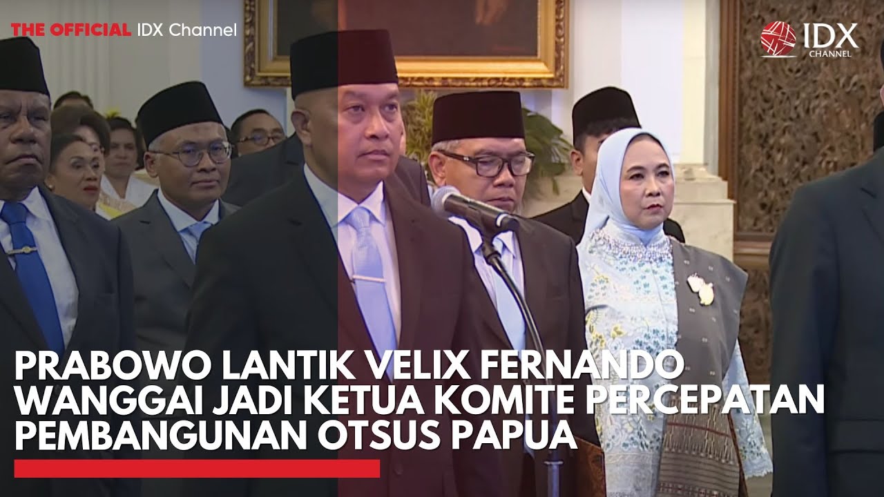 Youtube Thumnail image of : Prabowo Lantik Velix Fernando Wanggai Jadi Ketua Komite Percepatan Pembangunan Otsus Papua