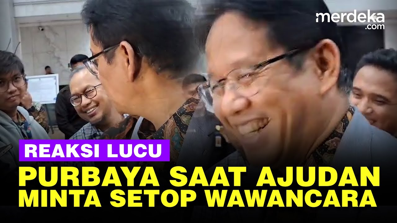 Youtube Thumnail image of : Reaksi Lucu Purbaya Saat Ajudan Minta Wartawan Berhenti Wawancara