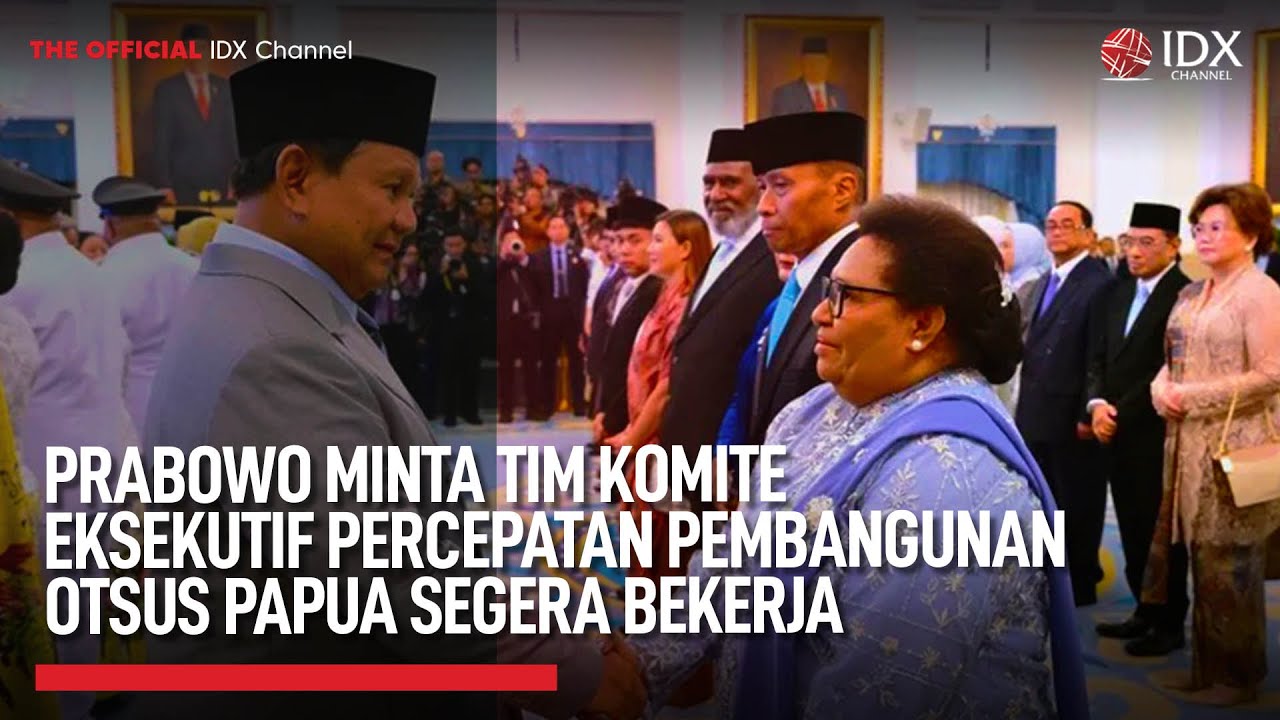 Youtube Thumnail image of : Prabowo Minta Tim Komite Eksekutif Percepayan Pembangunan Otsus Papua Segera Bekerja | IDX UPDATE