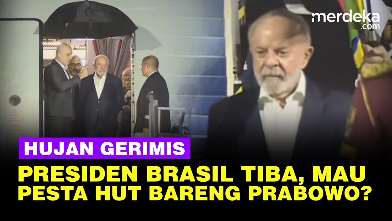 Youtube Thumnail image of : Presiden Brazil Disambut Hujan Gerimis di RI, Siap Rayakan Ultah Bareng Prabowo?
