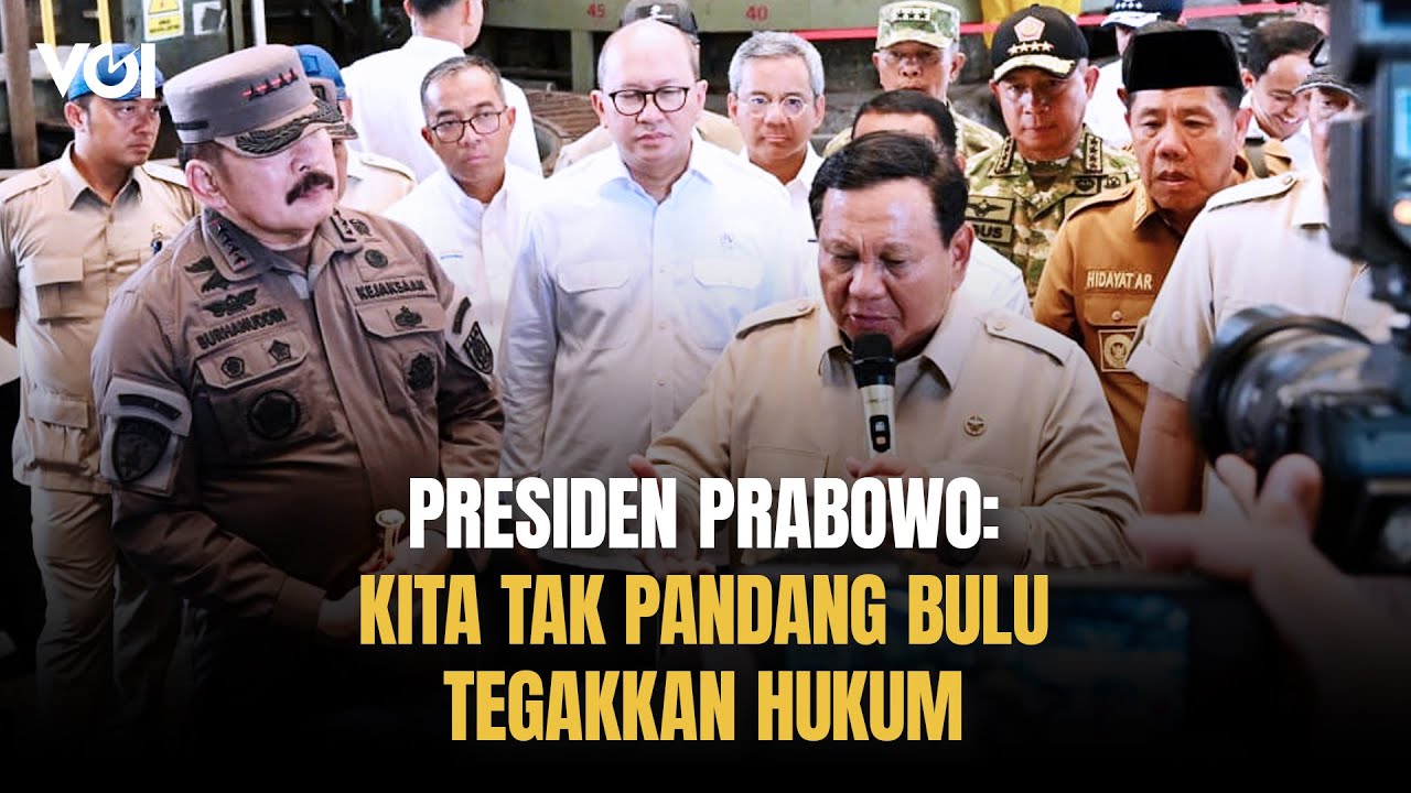 Youtube Thumnail image of : Presiden Prabowo: Kita Tak Pandang Bulu Tegakkan Hukum