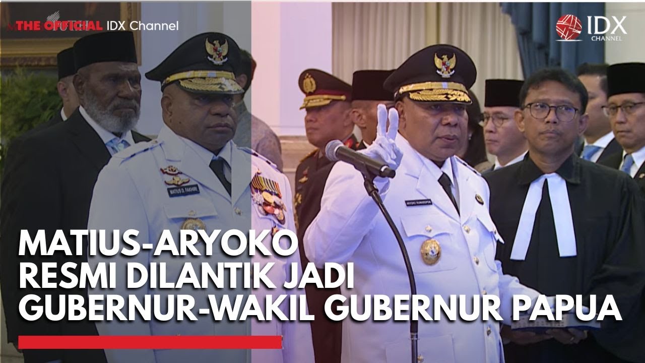 Youtube Thumnail image of : Presiden Prabowo Lantik Gubernur dan Wagub Papua di Istana | IDXC UPDATE