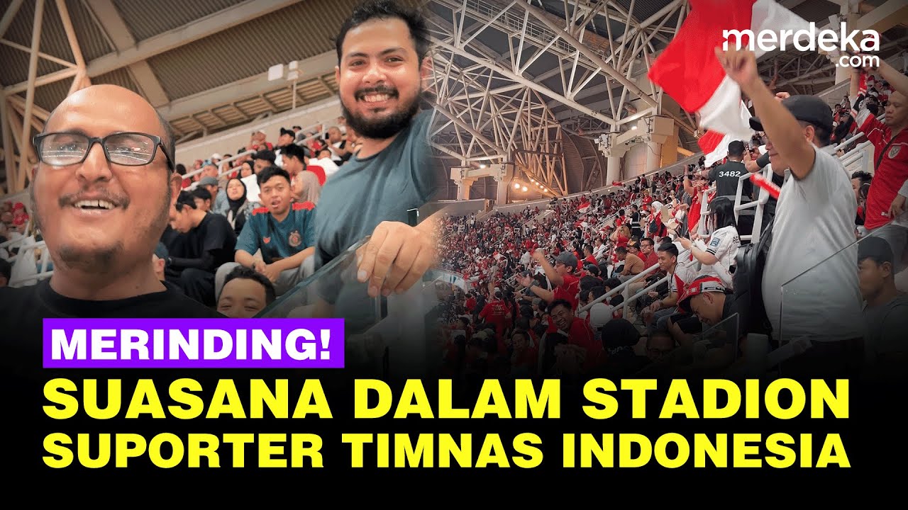 Youtube Thumnail image of : Merinding! Suasana Terkini Suporter Timnas Indonesia Padati Stadion King Abdullah