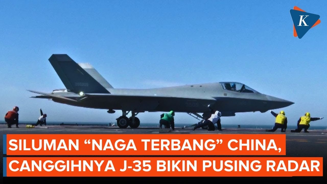 Youtube Thumnail image of : China Ungkap Teknologi Jet J-35, Siluman "Naga Terbang" Bikin Pusing Radar Musuh