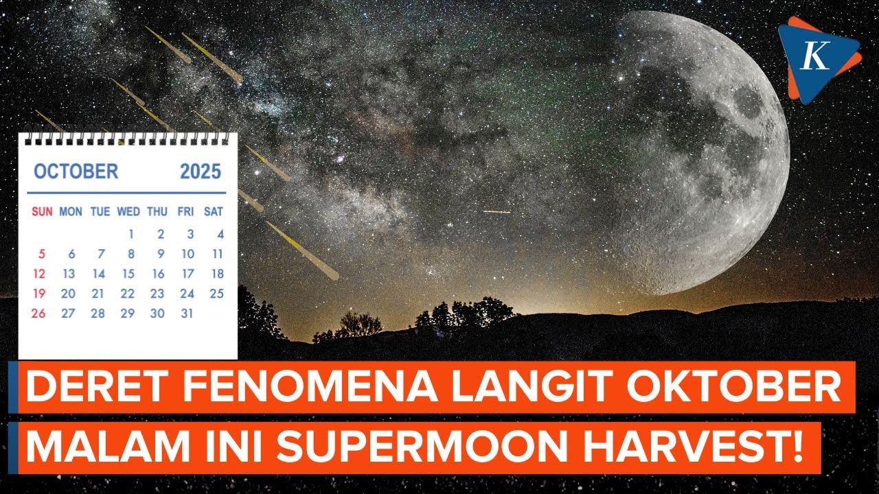 Youtube Thumnail image of : Malam Ini Supermoon Harvest, Bulan Oktober "Full" Fenomena Langit!