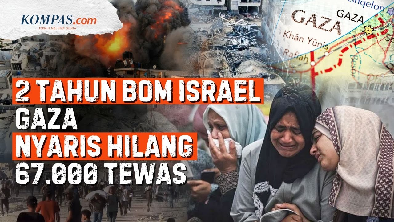 Youtube Thumnail image of : Israel Nyaris Hapus Gaza: 67.000 Tewas, Api Neraka Palestina Belum Padam!