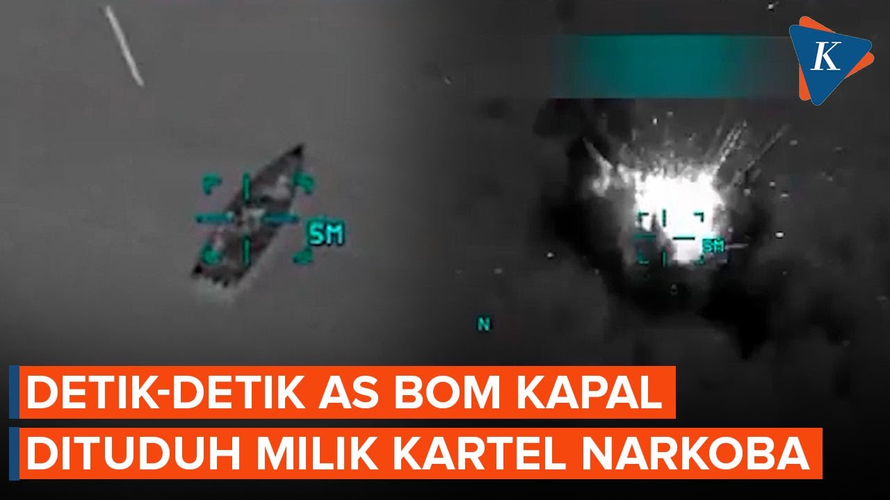 Youtube Thumnail image of : Momen Bom AS Tewaskan 6 Orang di Lepas Pantai Venezuela, Dituduh Kartel Narkoba