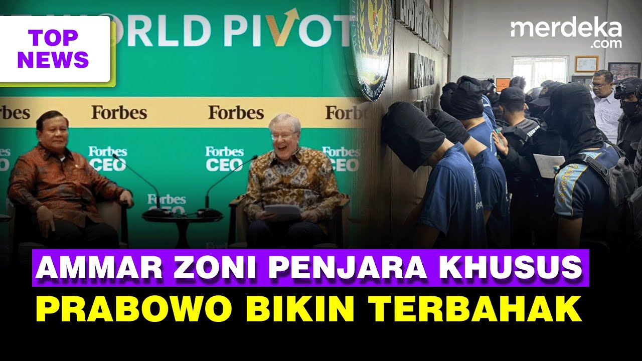 Youtube Thumnail image of : Ammar Zoni "Dibuang" ke Nusakambangan, Kepala Ditutup | Prabowo Bikin Steve Forbes Terbahak