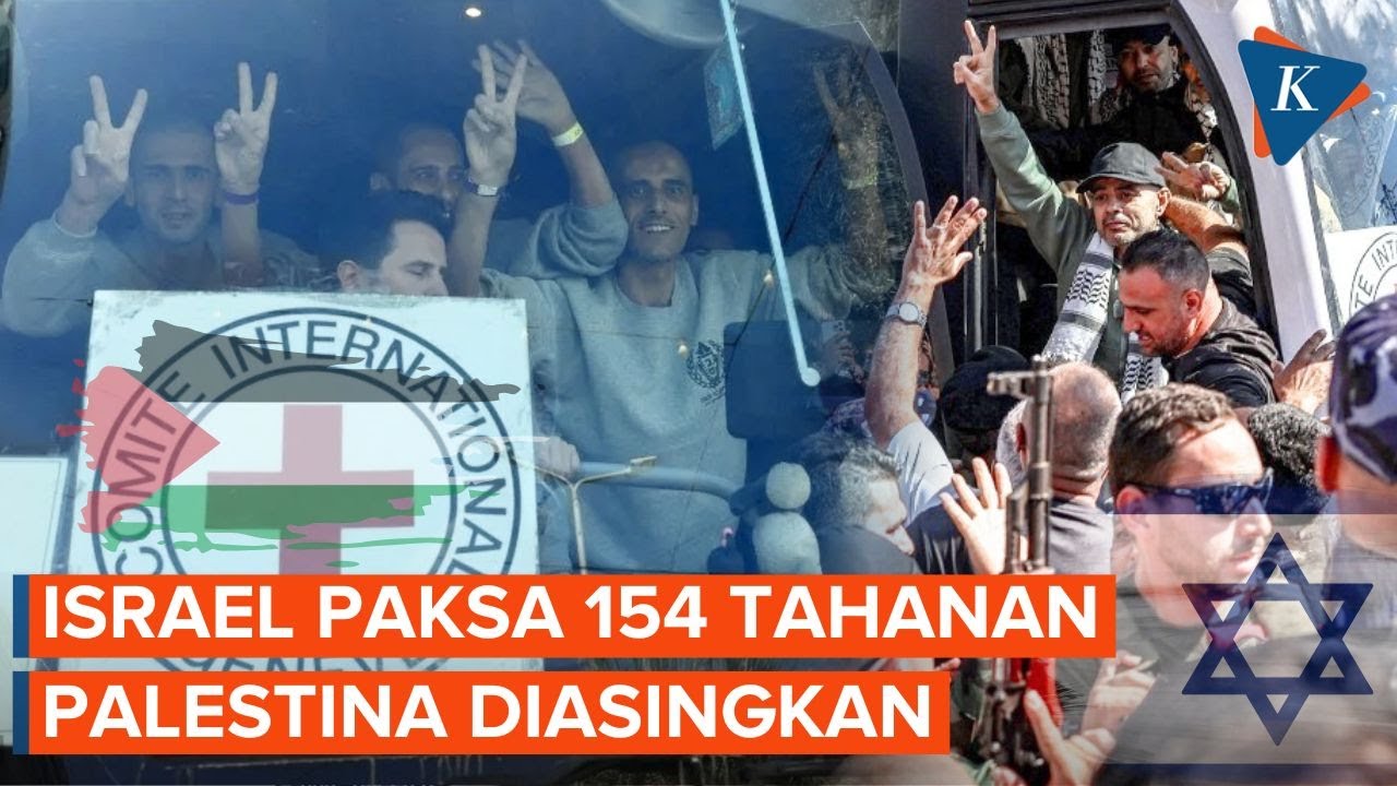 Youtube Thumnail image of : Israel Paksa 154 Tahanan Palestina yang Dibebaskan untuk Dideportasi