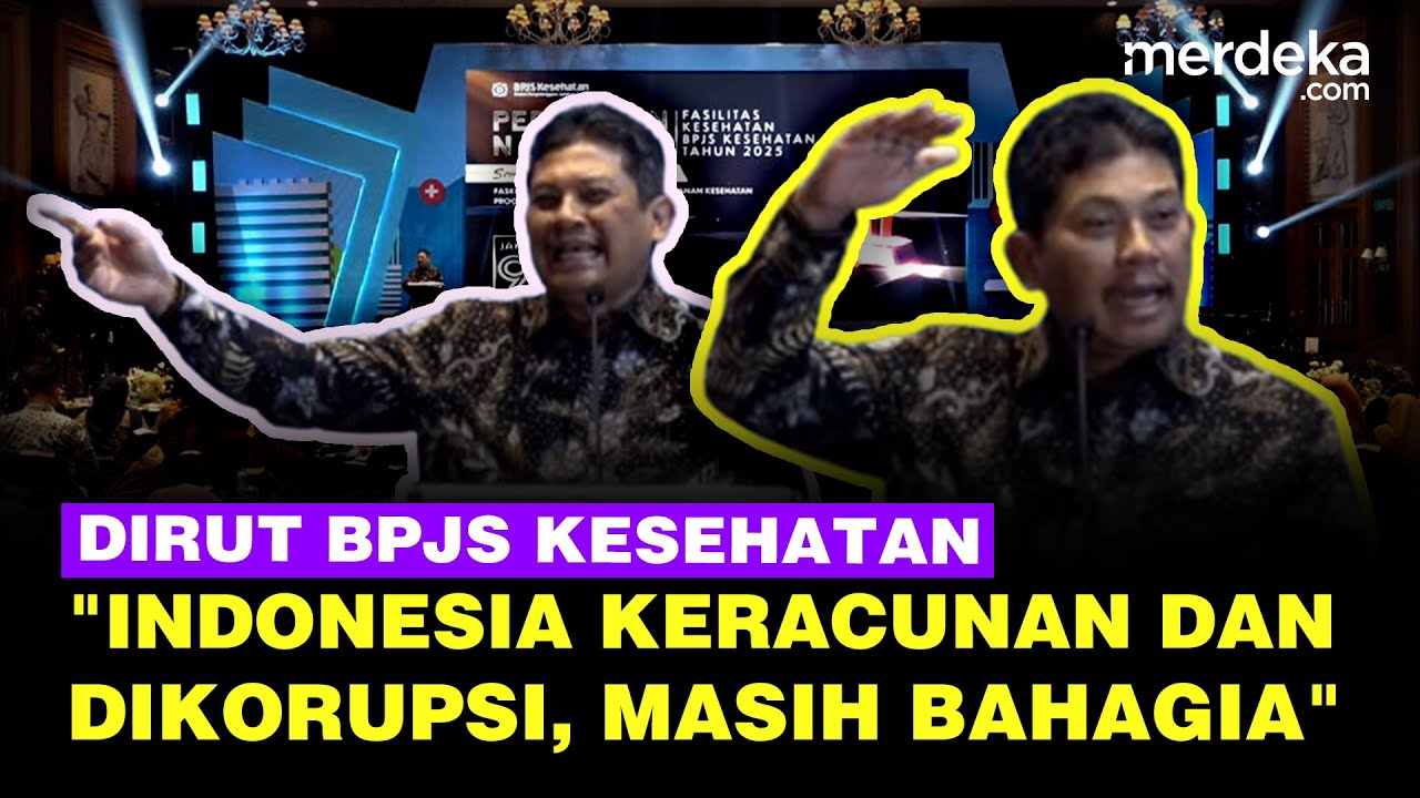 Youtube Thumnail image of : Dirut BPJS Kesehatan: Indonesia Negara Bahagia, Dikorupsi & Keracunan Masih Bisa Senyum