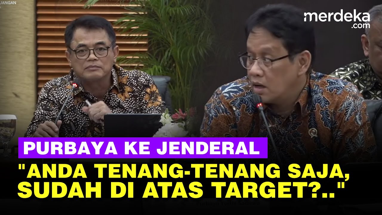 Youtube Thumnail image of : Ketika Purbaya Suruh Jenderal Kopassus Dirjen Bea Cukai Bicara Anda Tenang Tenang Saja Kayaknya