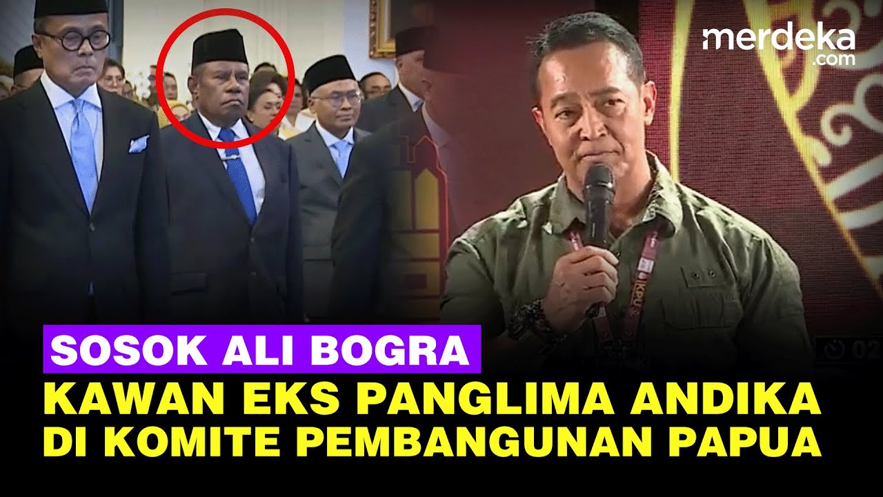 Youtube Thumnail image of : Ali Bogra Pensiunan Pati TNI Kawan Eks Panglima TNI Andika di Komite Pembangunan Otsus Papua