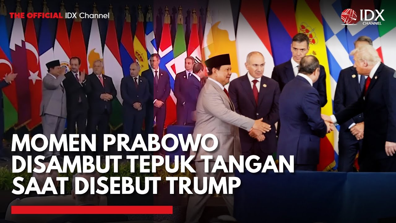Youtube Thumnail image of : Momen Prabowo Disambut Tepuk Tangan Meriah saat Disebut Trump di KTT Perdamaian Gaza | IDXC UPDATE