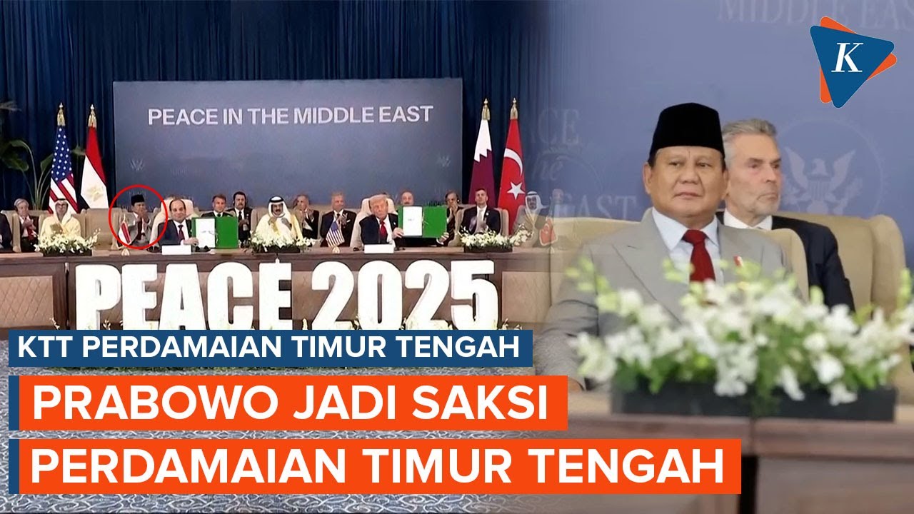Youtube Thumnail image of : Momen Prabowo Jadi Saksi Penandatanganan Perdamaian Gaza Bersama Trump hingga Erdogan