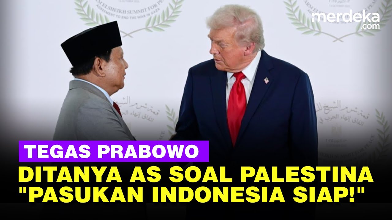 Youtube Thumnail image of : Momen Prabowo Tegas Ditanya Trump AS Soal Palestina: Pasukan Indonesia Siap!