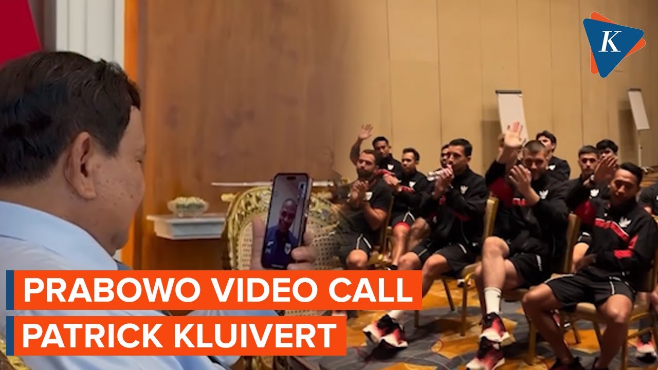 Youtube Thumnail image of : Momen Prabowo Video Call Kluivert dan Timnas Jelang Lawan Arab Saudi